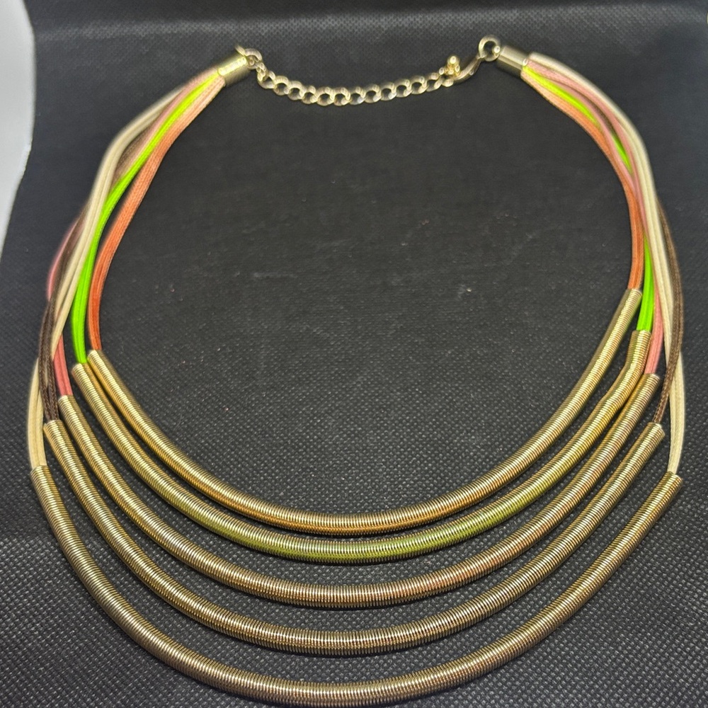 Multicolor Layered Necklace - Picture 2 of 2
